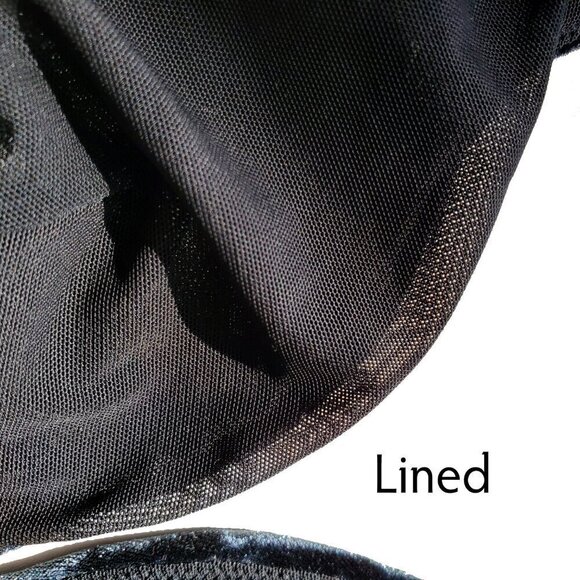 Victoria's Secret Crushed Velvet Triangle Bralette Black / Silver S - Picture 7 of 16